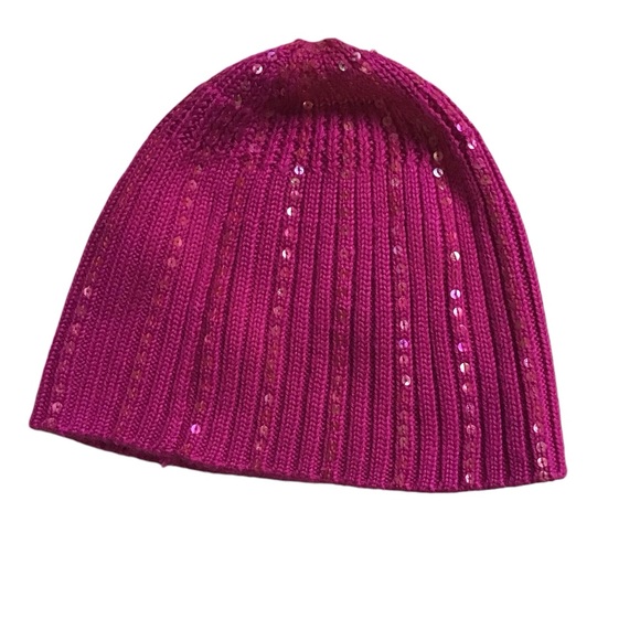 Pink sequined hat and scarf set - Picture 3 of 9